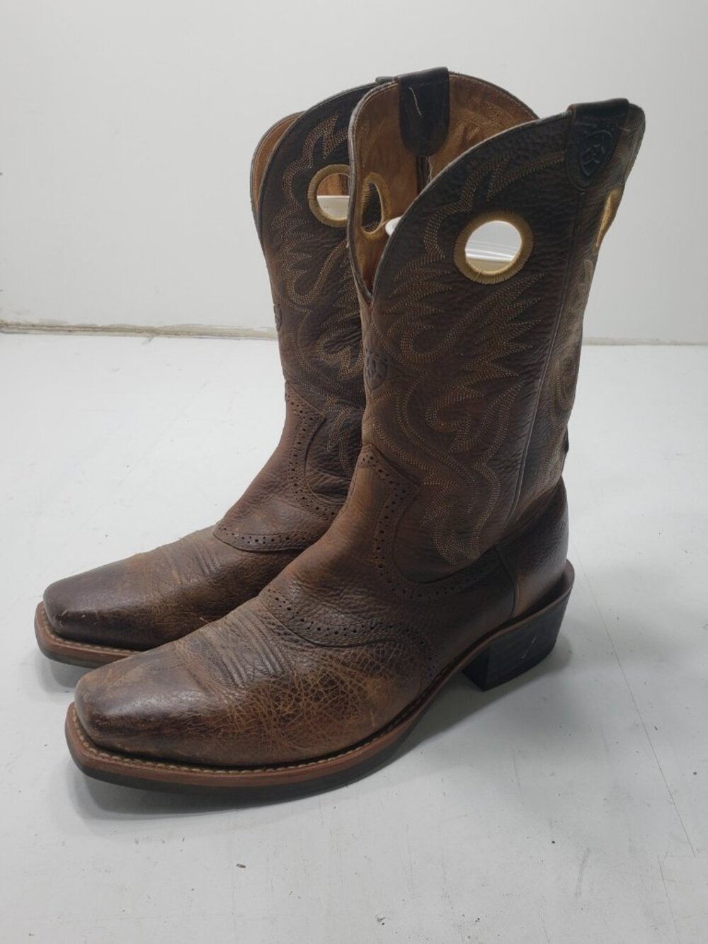 Ariat Heritage Roughstock 10002227 Boots 13D Brown Square Toe Western Leather